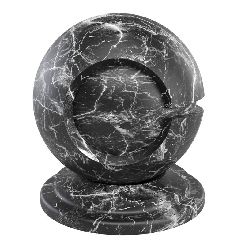 Shader ball Marbre Noir